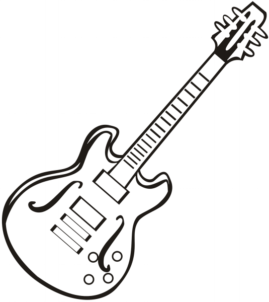 Electric Guitar coloring page image