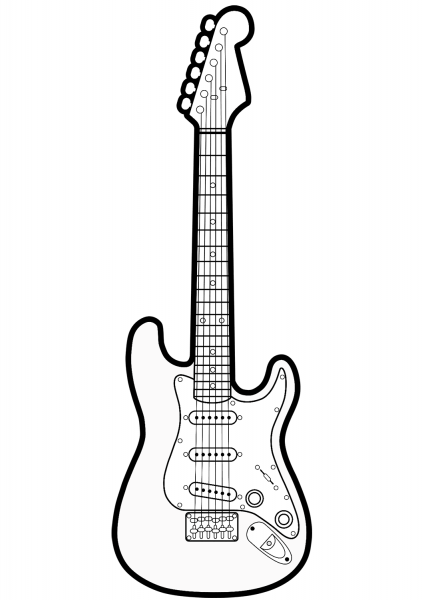 Electric Guitar coloring page image