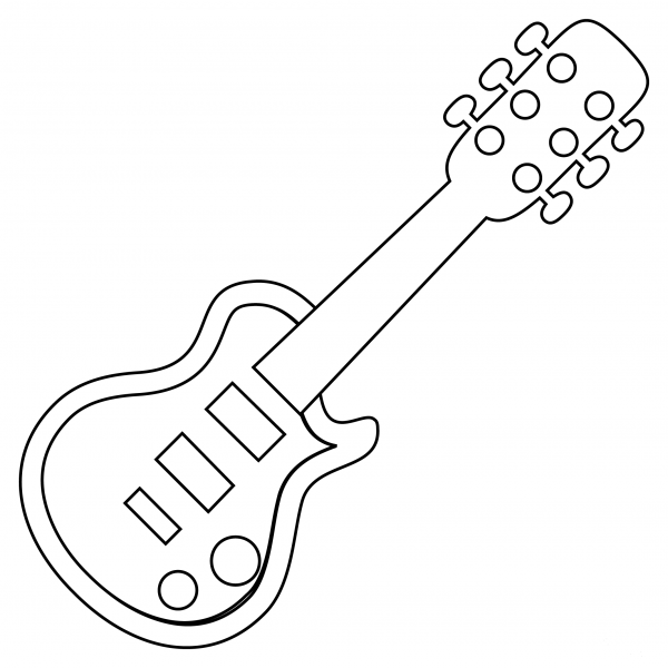 Electric Guitar coloring page image