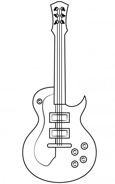 Electric Guitar coloring page image