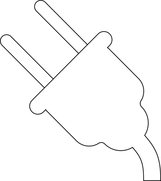 Electric Plug Emoji coloring page image