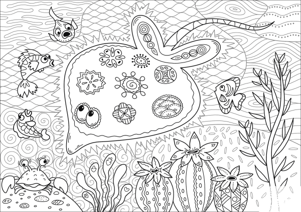 Electric Ray coloring page image