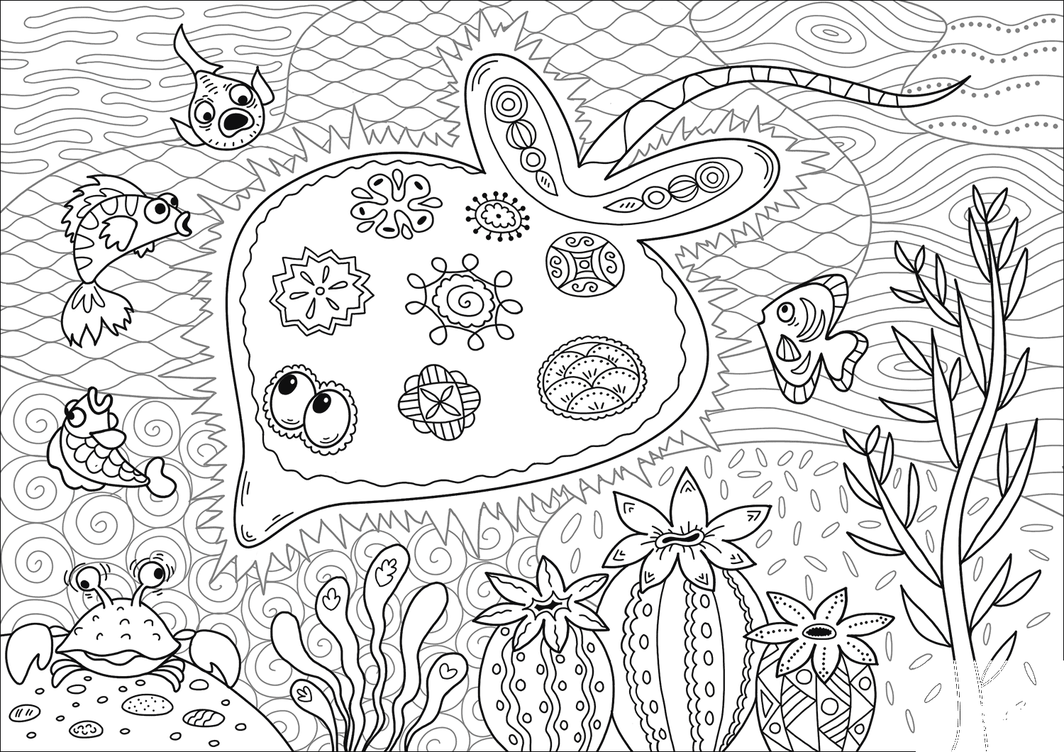 Electric Ray coloring page - ColouringPages