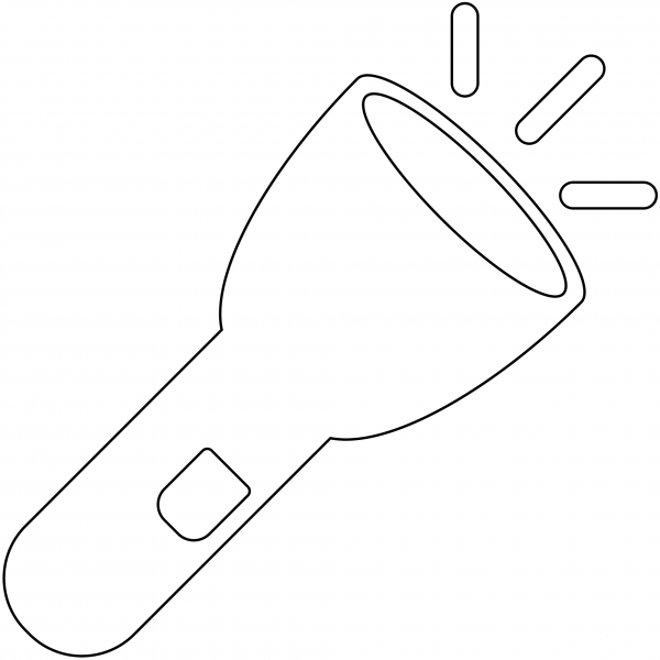 Electric Torch Emoji coloring page image