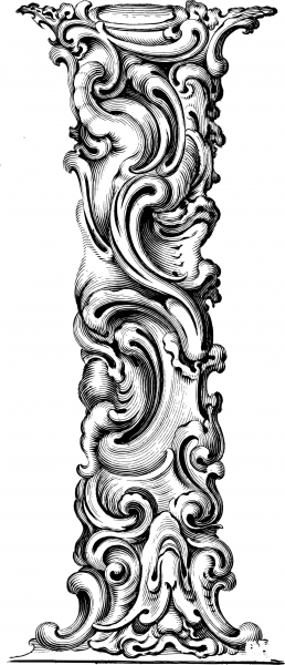 Elegant Flourish Letter I coloring page image