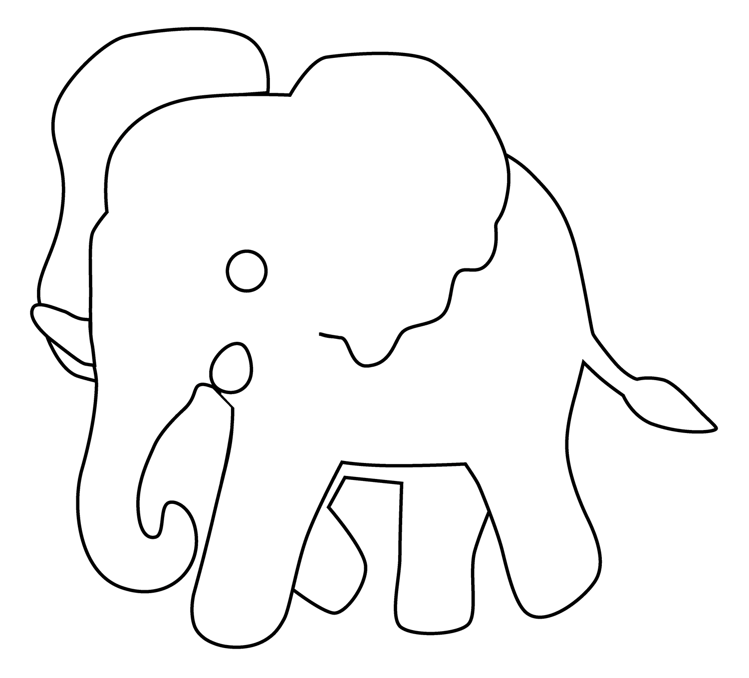 Elephant Emoji coloring page - ColouringPages