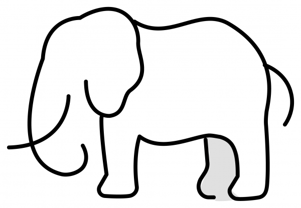 Elephant Emoji coloring page image