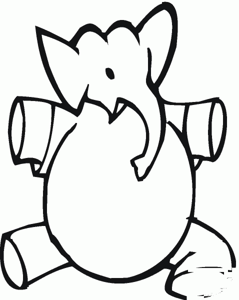 Elephant Toy coloring page image