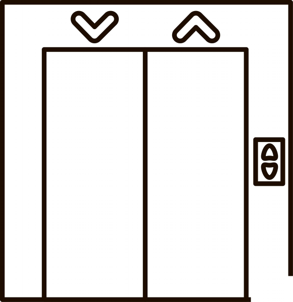 Elevator coloring page image