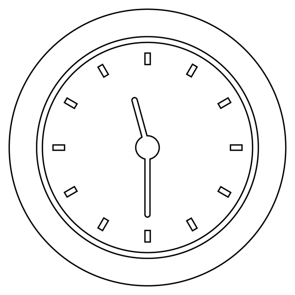 Eleven Thirty Emoji coloring page image