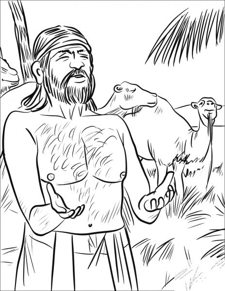 Eliezer Prays coloring page image
