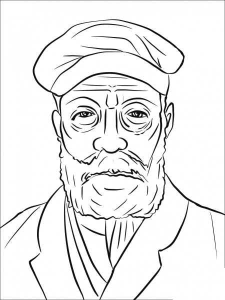 Elijah McCoy coloring page image