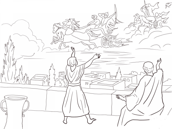 Elisha Invisible Army coloring page image