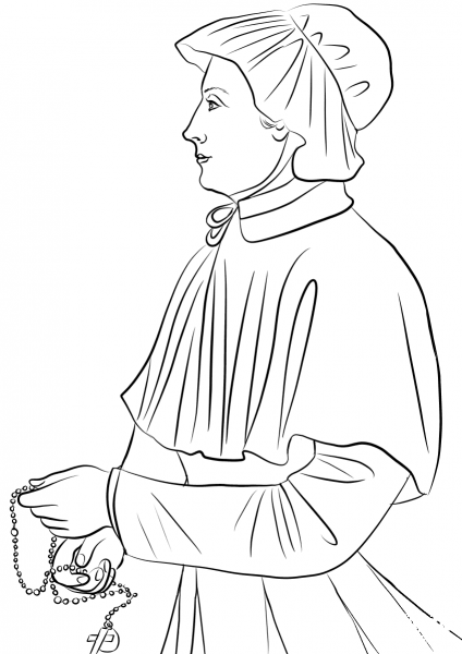 Elizabeth Ann Seton coloring page image