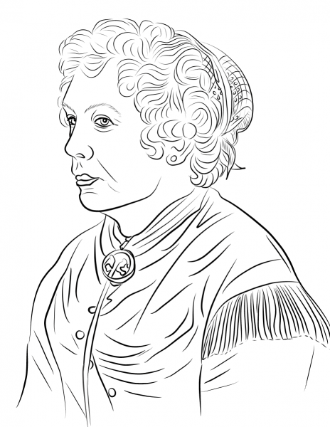 Elizabeth Cady Stanton coloring page image