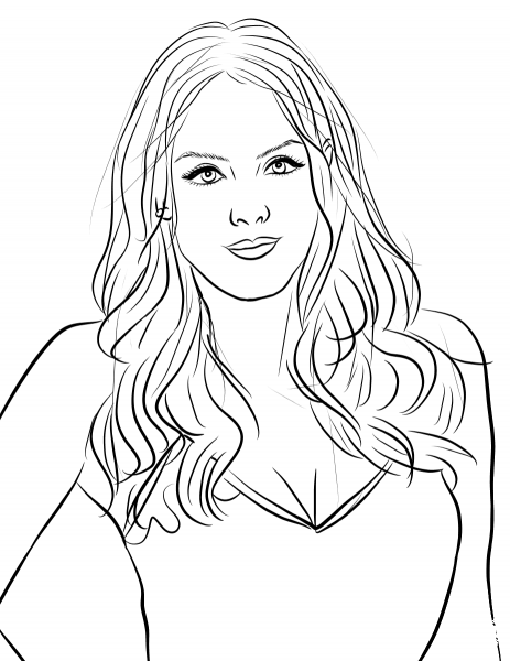 Elizabeth Gillies coloring page image