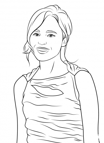 Ellen Page coloring page image