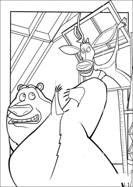Elliot Meets Boog  coloring page image