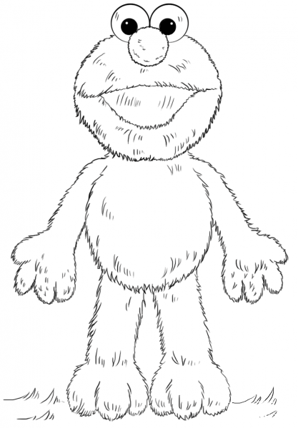 Elmo coloring page image