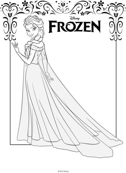 Elsa from Frozen coloring page image