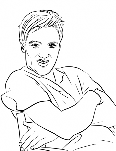 Elvis  coloring page image