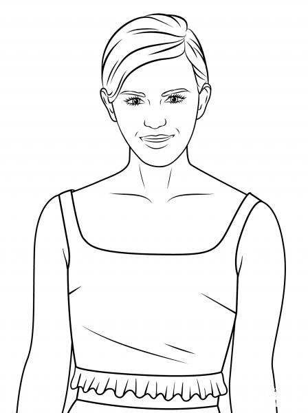 Emma Watson coloring page image
