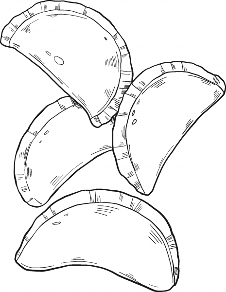 Empanadas coloring page image