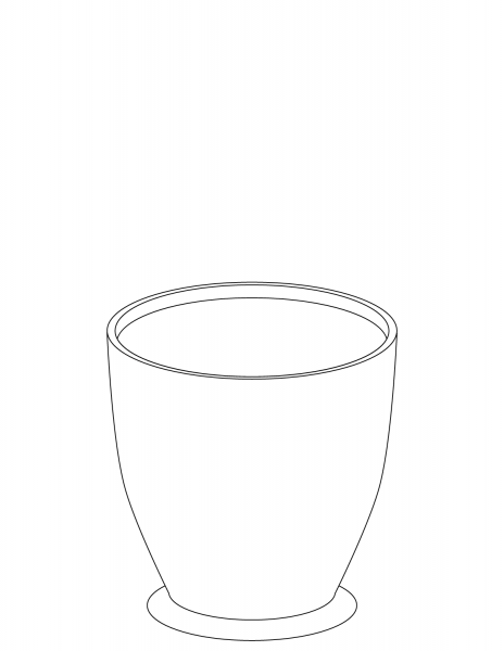 Empty Flower Pot coloring page image