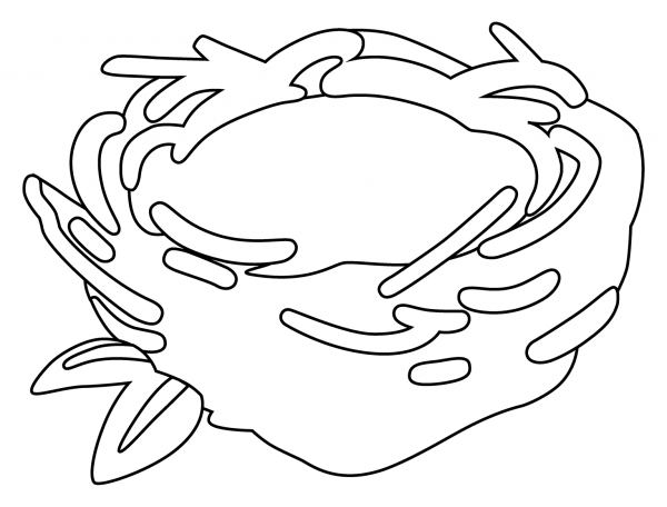 Empty Nest Emoji coloring page image