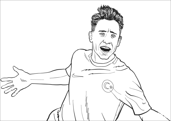 Emre Mor coloring page image