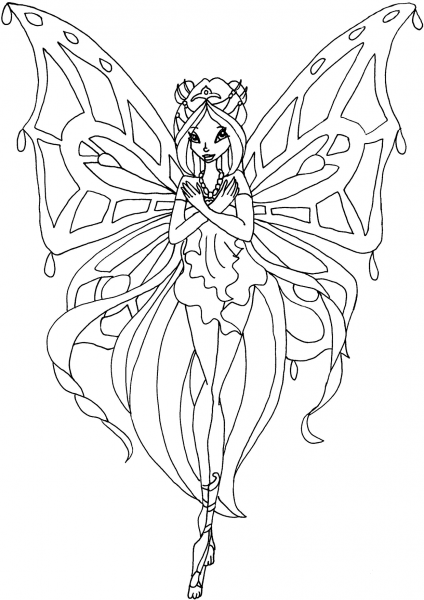 Enchantix Flora coloring page image