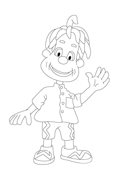 Engie is Waving at You coloring page image