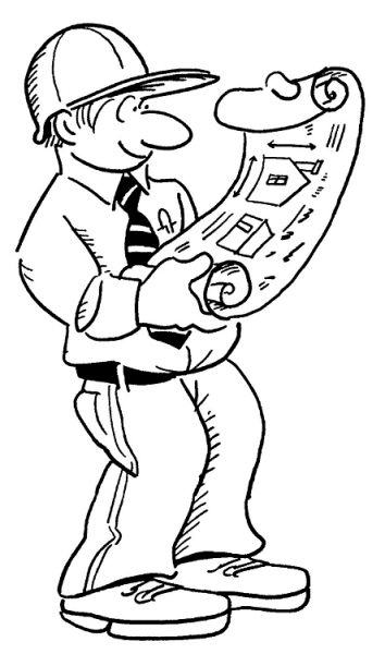 Engineer At Work  coloring page image