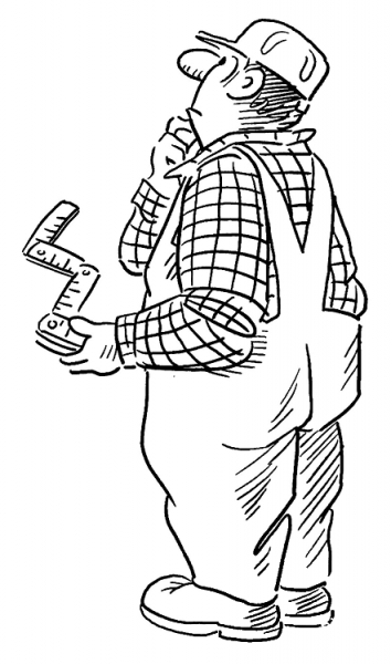 Engineer Is Thinking About a New Project  coloring page image