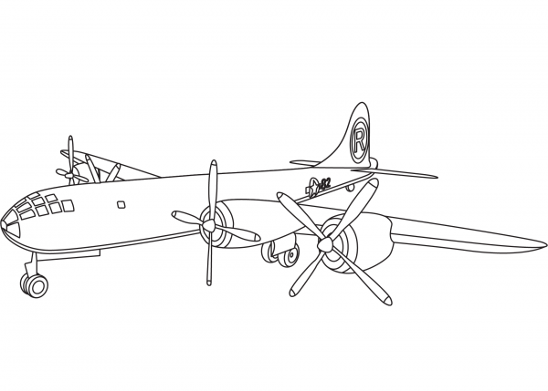 Enola Gay coloring page - ColouringPages