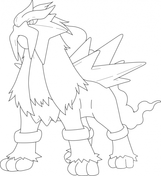 Entei Pokemon coloring page image