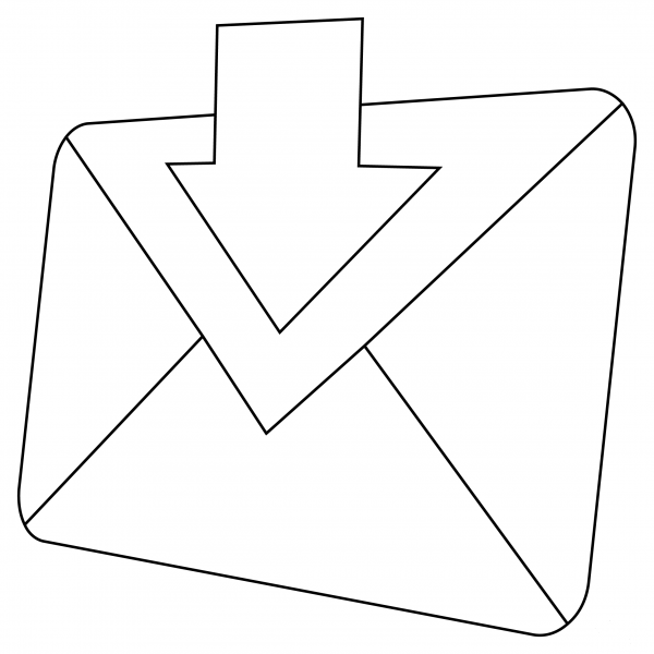 Envelope with Arrow coloring page image