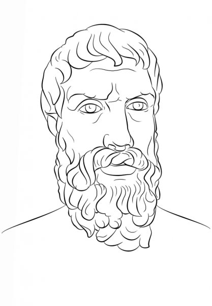Epicurus coloring page image