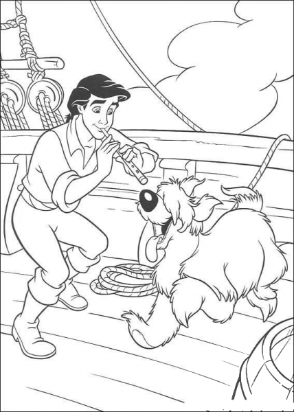 Eric Is Playing on fife coloring page image