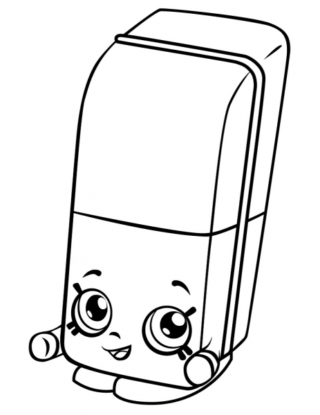 Erica Eraser Shopkin coloring page image