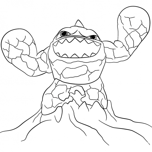 Eruptor Skylander coloring page image
