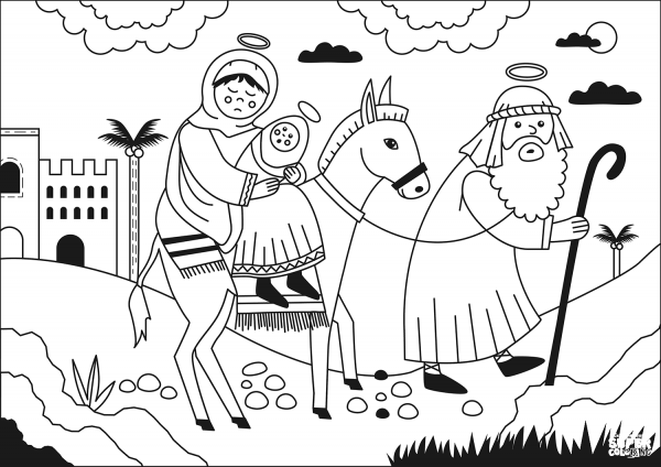 Escape to Egypt coloring page image
