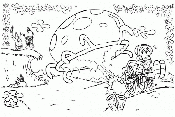 Escaping From Jellyfish  coloring page image
