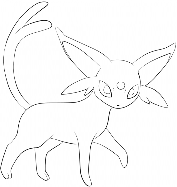 Espeon coloring page image
