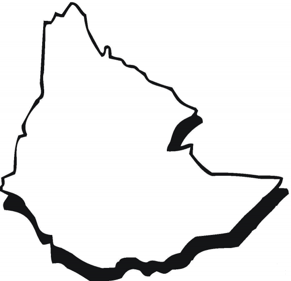 Ethiopia Map Outline coloring page image