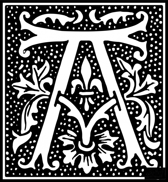 Euclid Initial Letter A coloring page image
