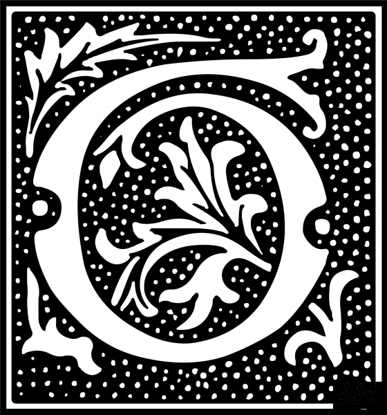 Euclid Initial Letter G coloring page image