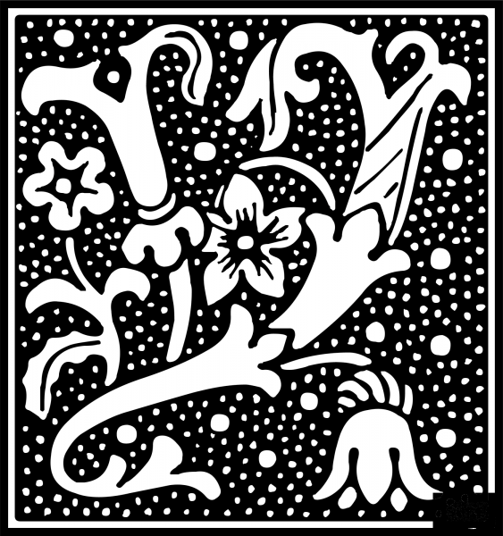 Euclid Initial Letter Y coloring page image