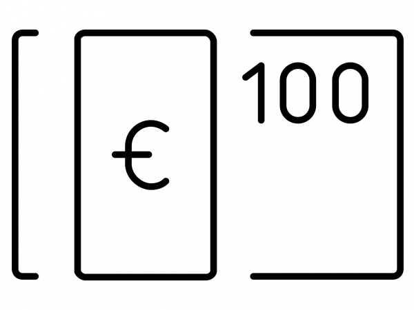 Euro Banknote Emoji coloring page image