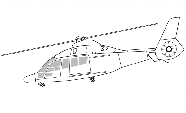 Eurocopter EC155 Rescue Helicopter coloring page image